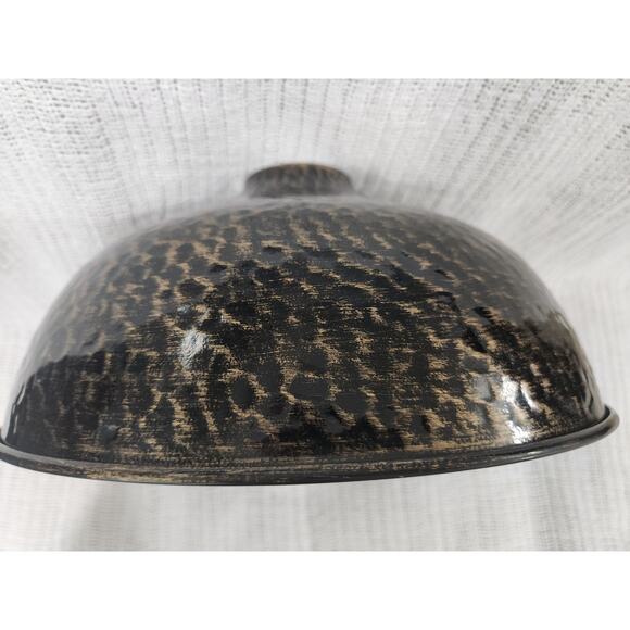 12″ Hammered Bronze Gold Pendant Light – Wood Accent, 52″ Drop - Picture 8 of 11